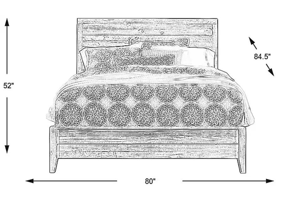 Palm Grove Taffy 3 Pc King Panel Bed