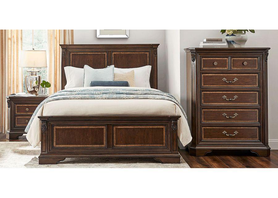 Fuller Brown Cherry 3 Pc King Panel Bed