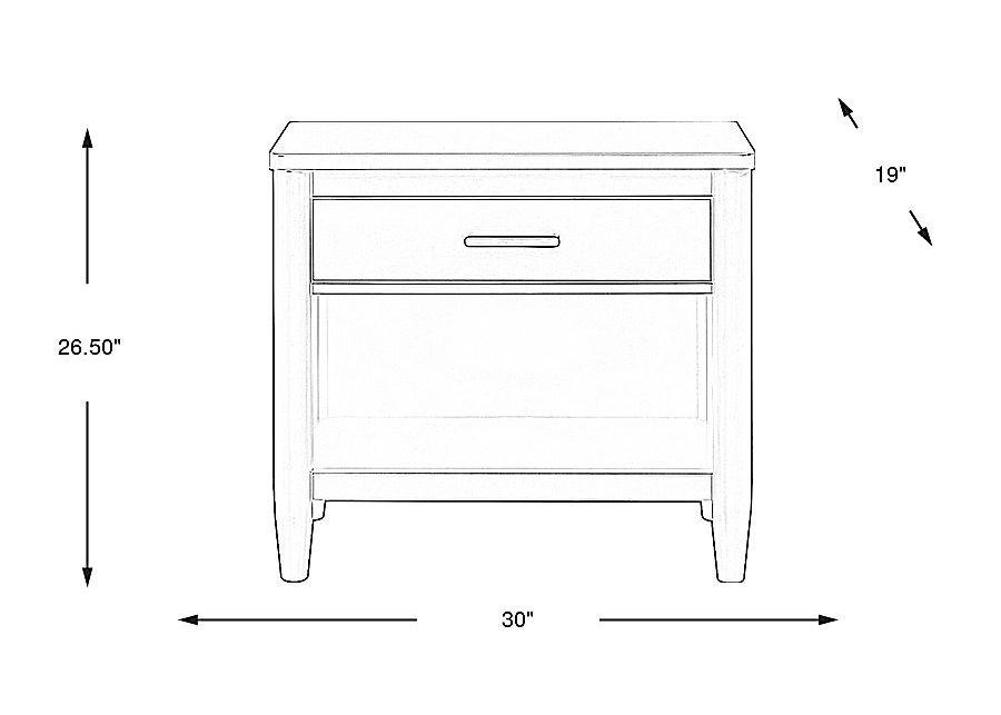 Modern Villa White Nightstand