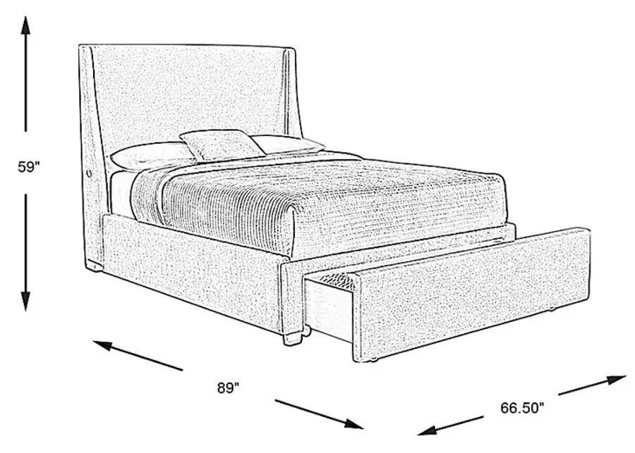 Beaufoy Yellow 3 Pc Queen Upholstered Storage Bed