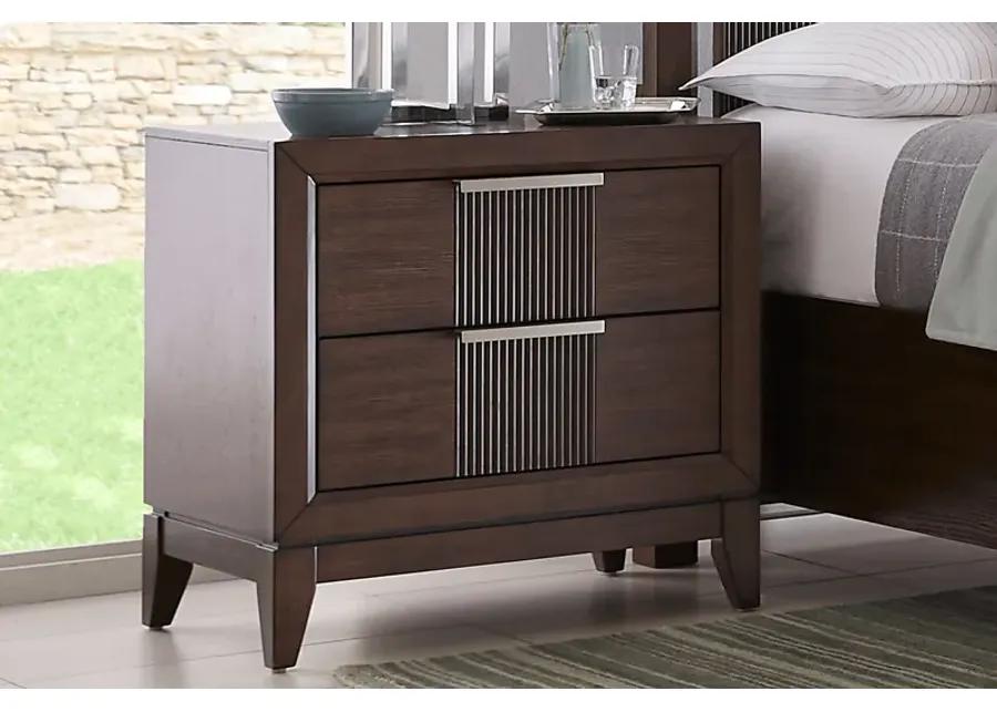 Bellante Brown Two Drawer Nightstand