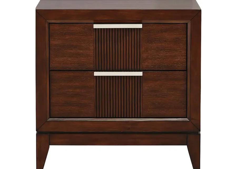 Bellante Brown Two Drawer Nightstand