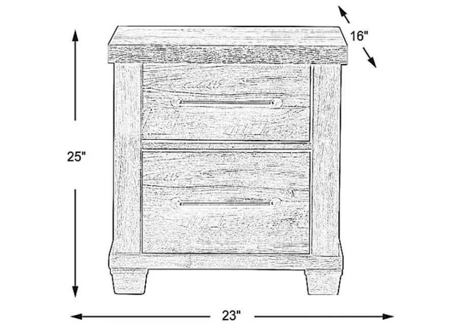 Woodcreek Brown Nightstand