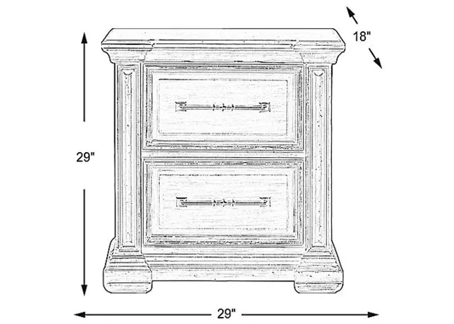 Trail Woods Black Nightstand