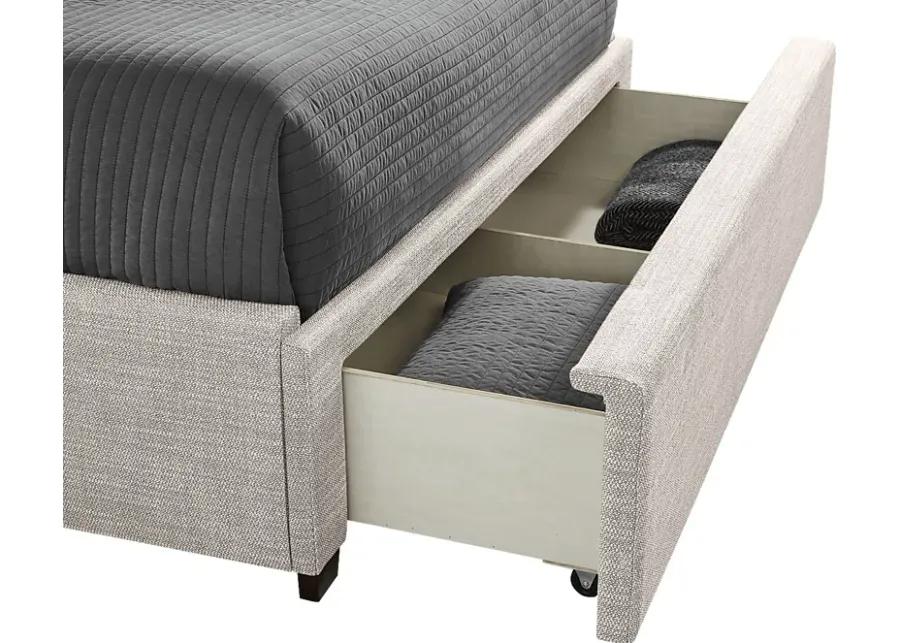 Harlow Hill Taupe 3 Pc King Upholstered Storage Bed