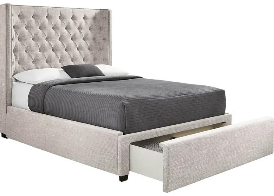 Harlow Hill Taupe 3 Pc King Upholstered Storage Bed