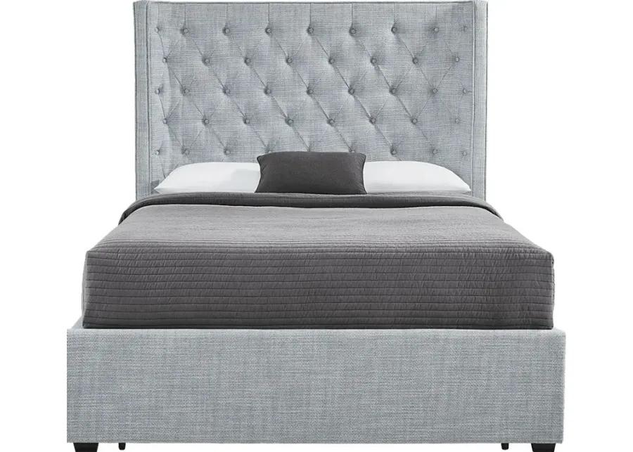 Harlow Hill Seafoam 3 Pc King Upholstered Storage Bed