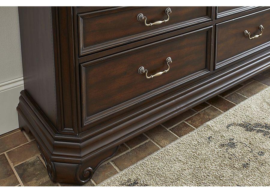 Oakmont Brown Cherry 7 Pc Queen Bedroom