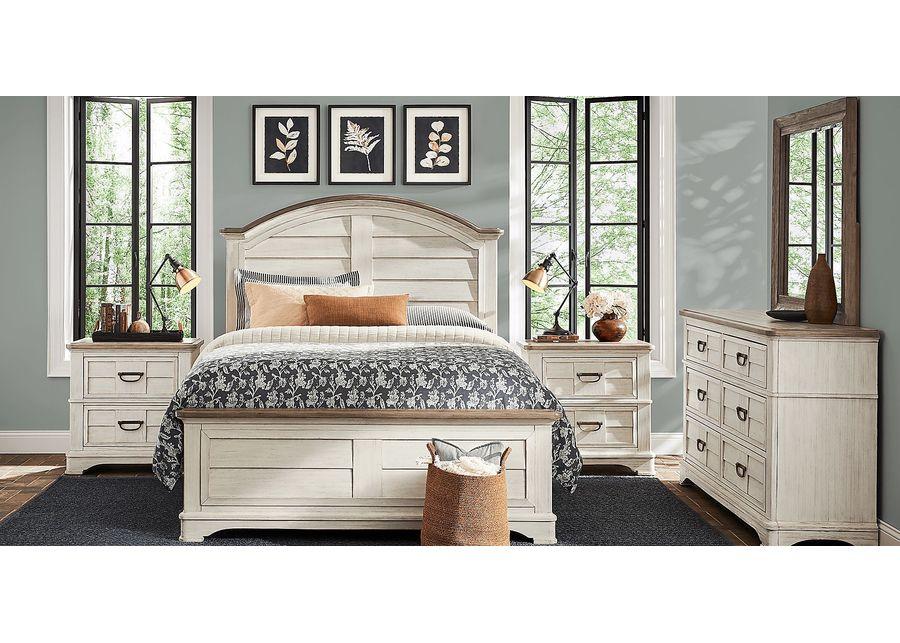 Edisto Bay White 7 Pc King Panel Bedroom