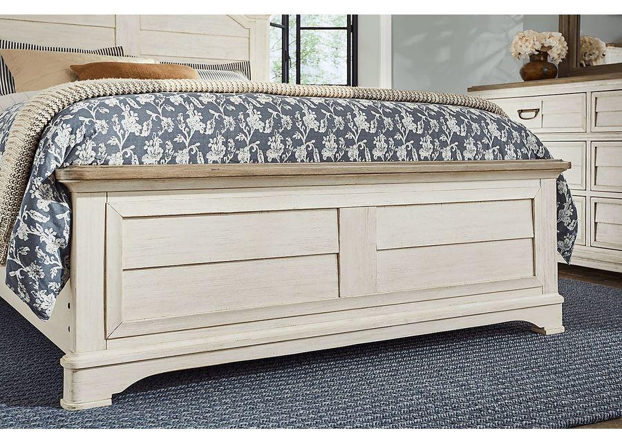 Edisto Bay White 7 Pc King Panel Bedroom