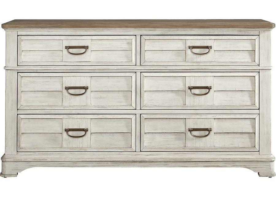 Edisto Bay White 7 Pc King Panel Bedroom