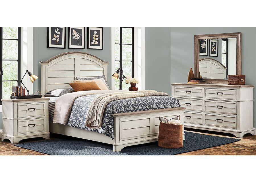 Edisto Bay White 7 Pc King Panel Bedroom