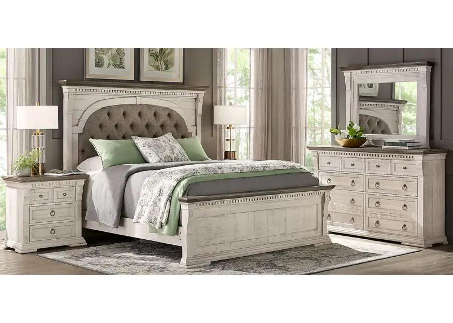 Crestwell Manor White 7 Pc King Upholstered Bedroom