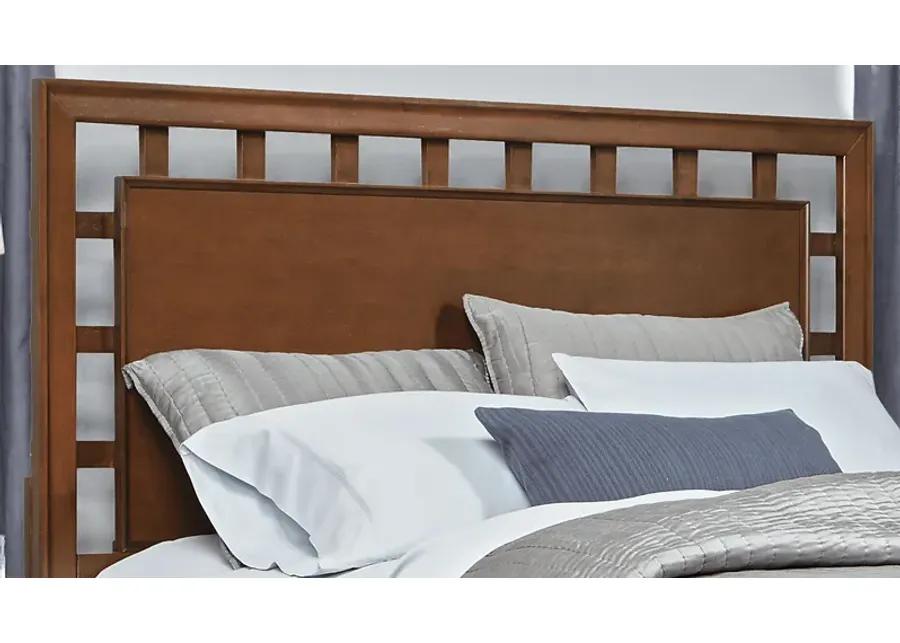 Belcourt Brown Cherry 5 Pc Queen Lattice Arch Bedroom