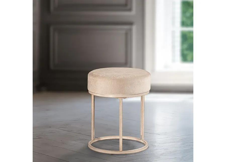 Tennyson White Vanity Stool