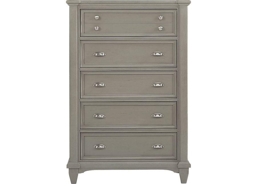 Hilton Head Gray 5 Pc King Panel Bedroom