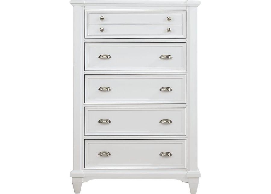 Hilton Head White 5 Pc King Panel Bedroom