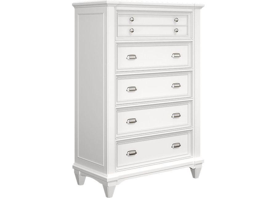 Hilton Head White 5 Pc King Panel Bedroom