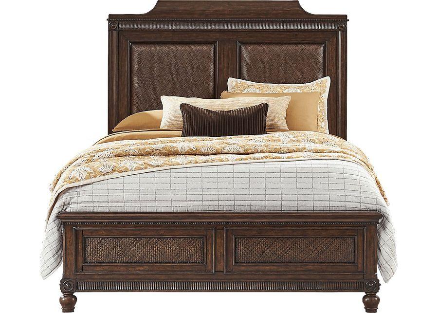 West Indies Brown 5 Pc Queen Panel Bedroom