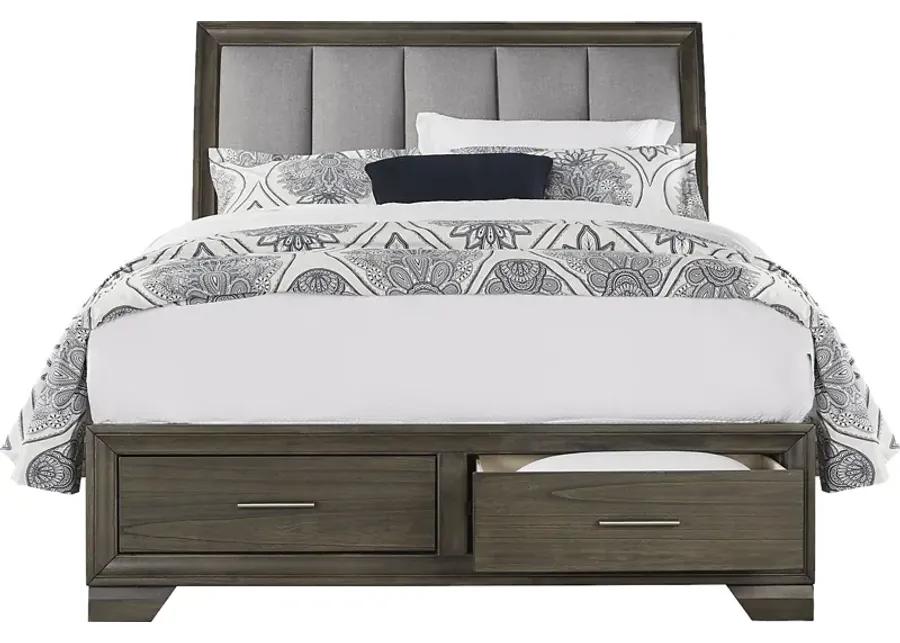 Beckwood Gray 7 Pc Queen Sleigh Bedroom with Storage