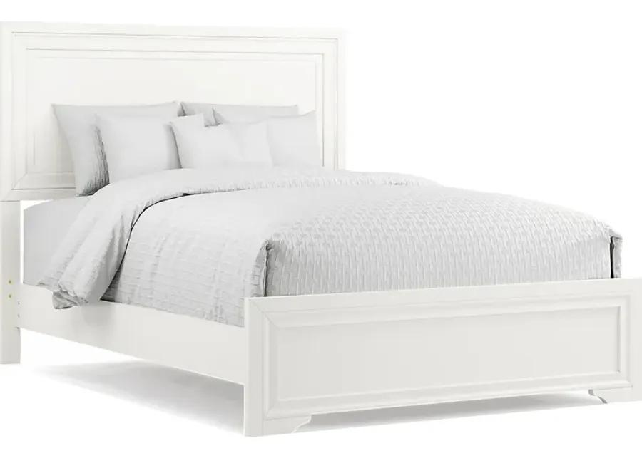 Belcourt White 3 Pc Queen Panel Bed