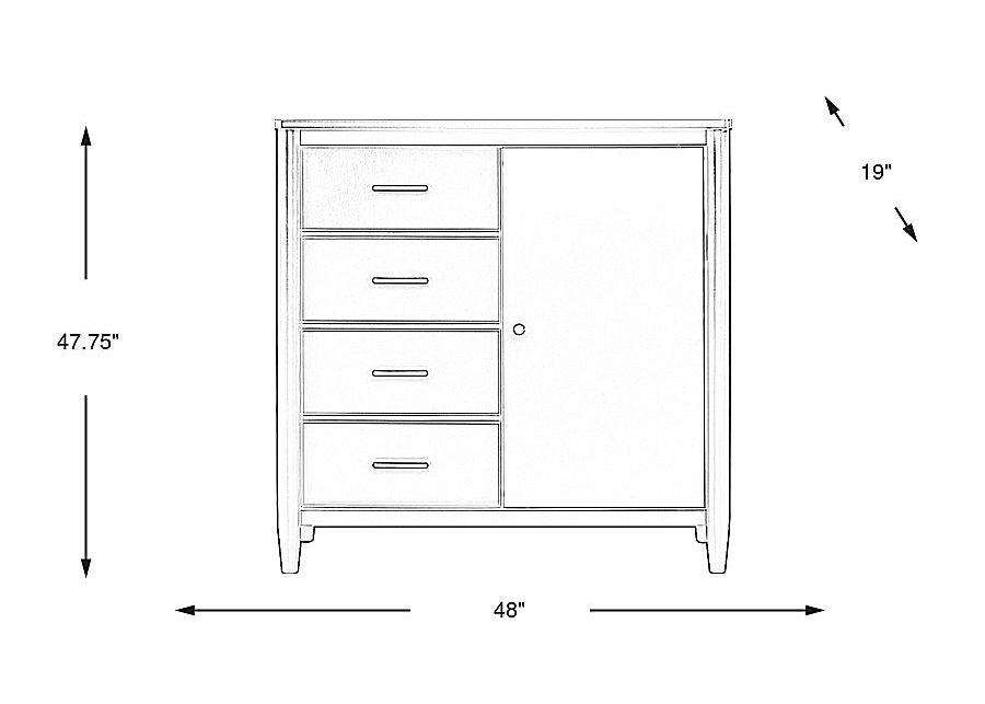 Modern Villa Iron Ore 4 Drawer Chest