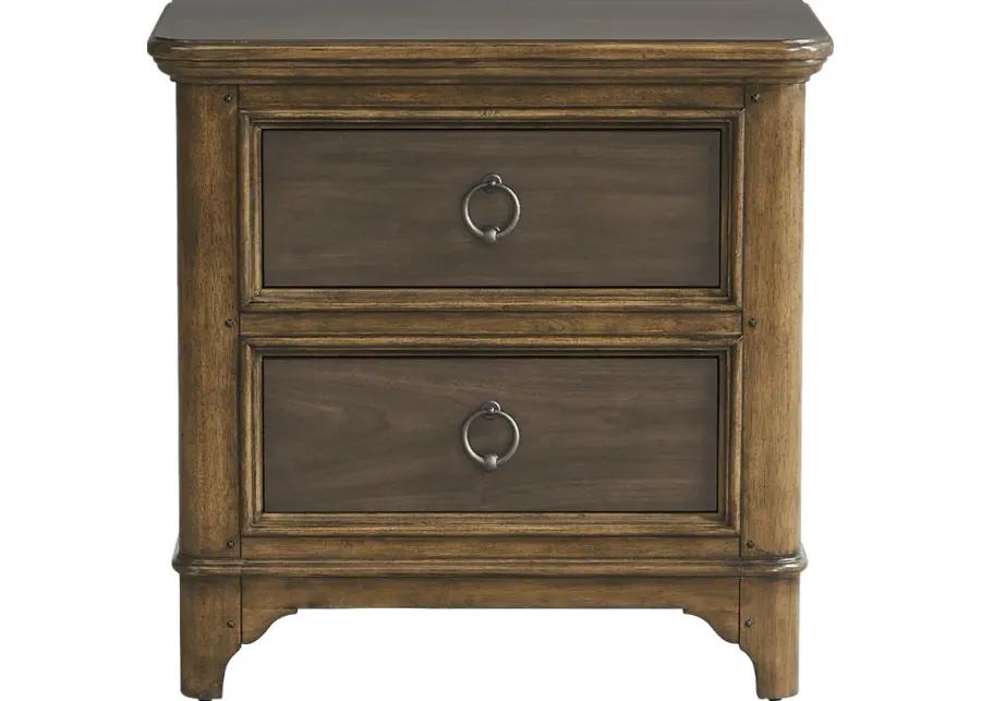 Chandler Hills Brown 7 Pc Queen Storage Bedroom