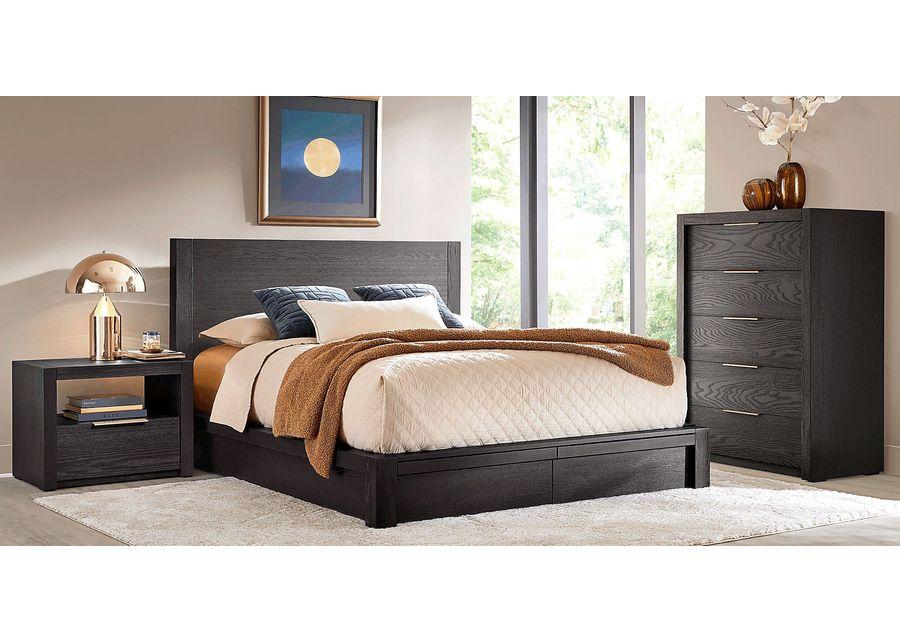 Easton Park Black 5 Pc Queen Storage Bedroom