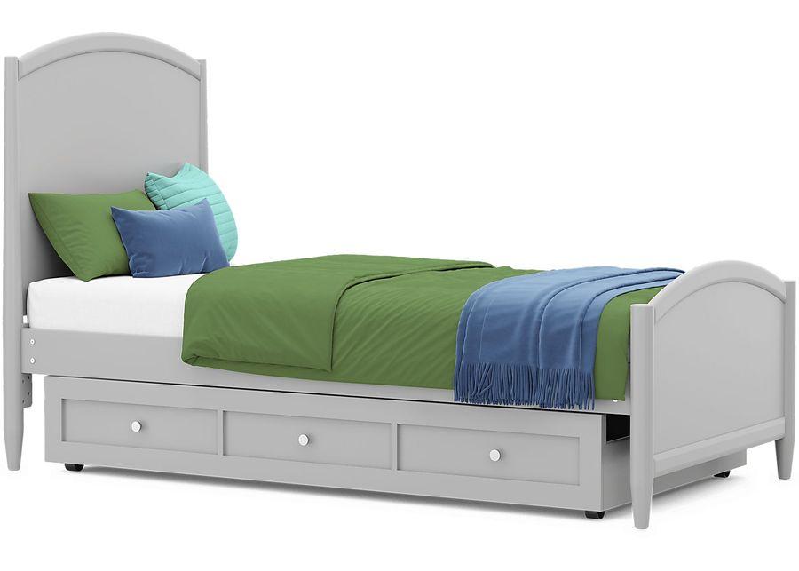 Kids Modern Colors Light Gray 3 Pc Twin XL Panel Bed