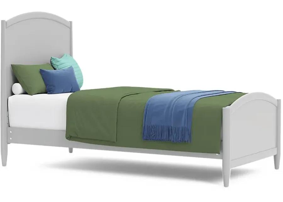 Kids Modern Colors Light Gray 3 Pc Twin XL Panel Bed