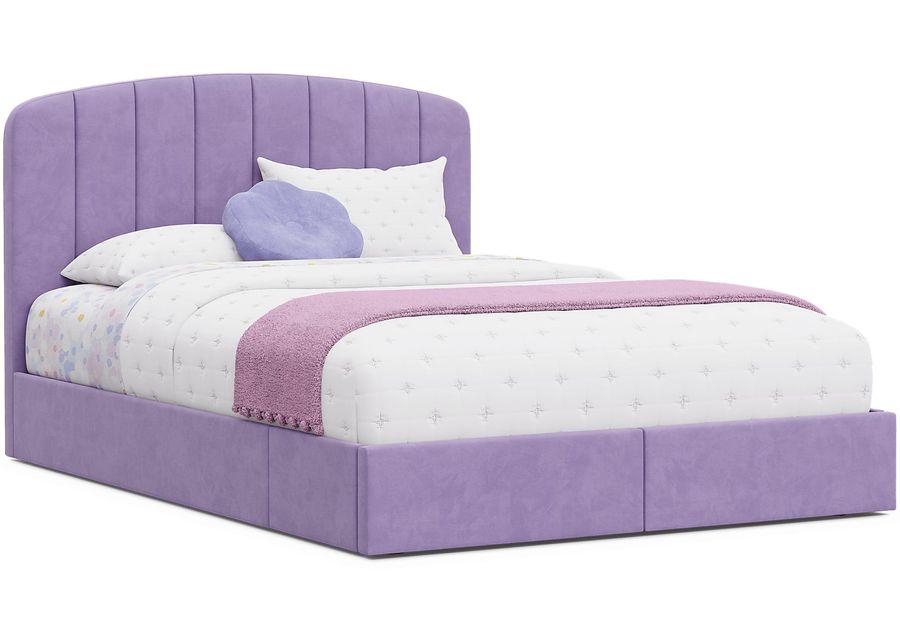 Kids Gwyneth Lavender 3 Pc Full Upholstered Storage Bed