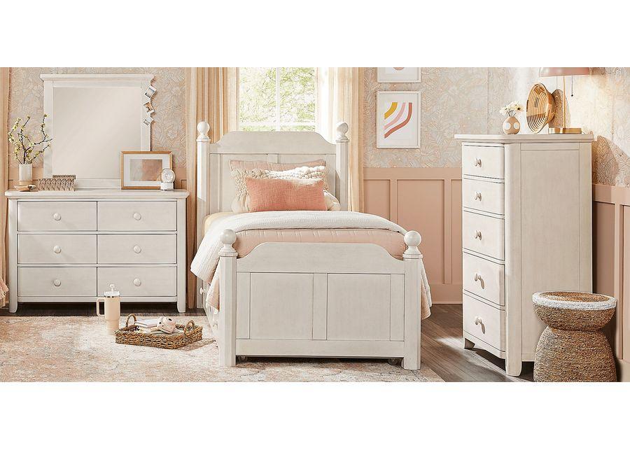 Kids South Bend Washed White Dresser