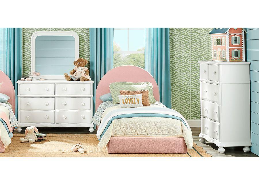 Kids Moonstone Pink 3 Pc Queen Upholstered Bed