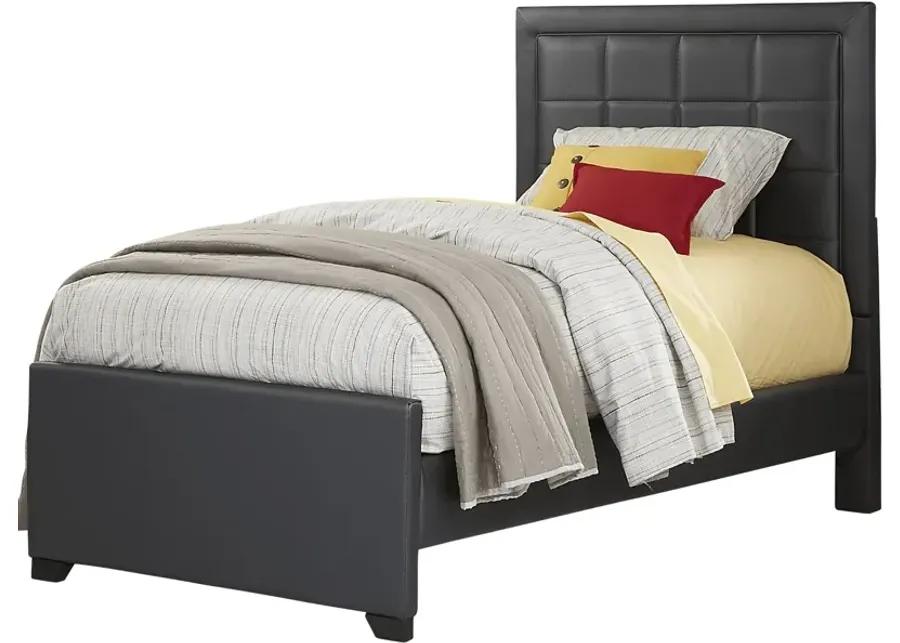 Kids Lugo Black 3 Pc Twin Upholstered Bed