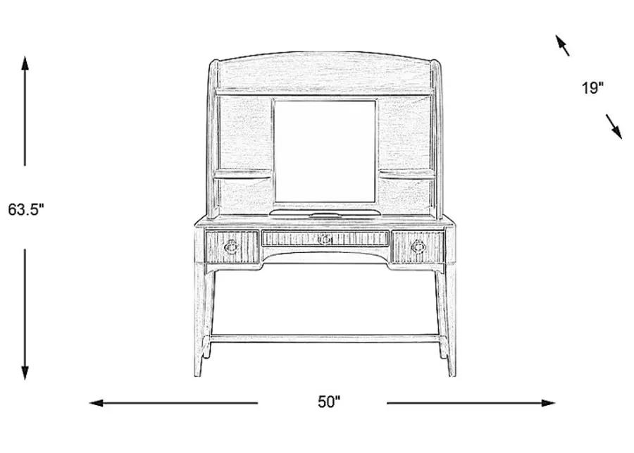 Kids reGen&trade; Vivien White Desk & Hutch Set