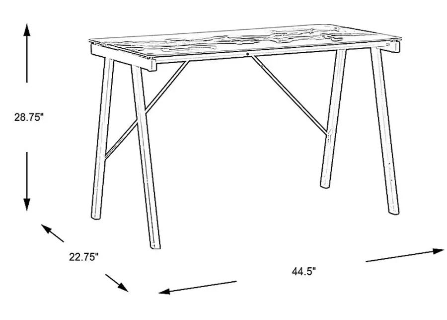 Kids Color Splash White Graphic Desk