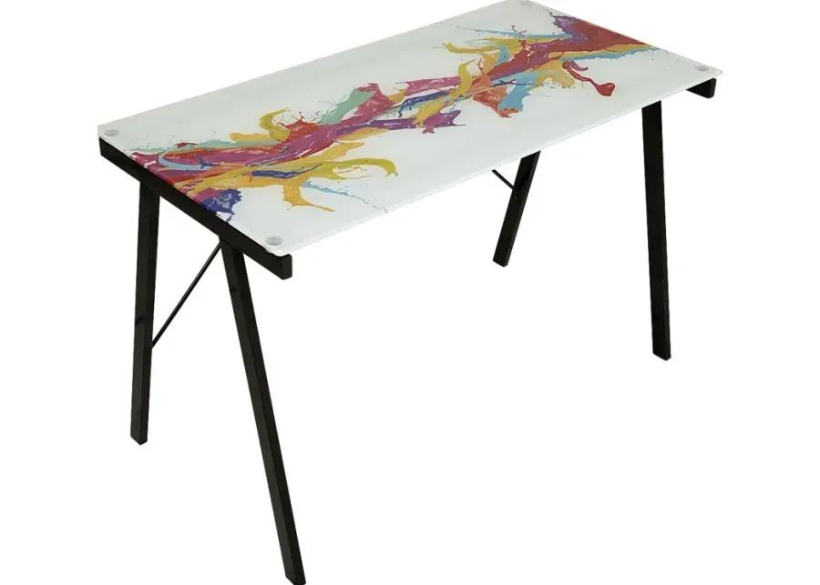 Kids Color Splash White Graphic Desk