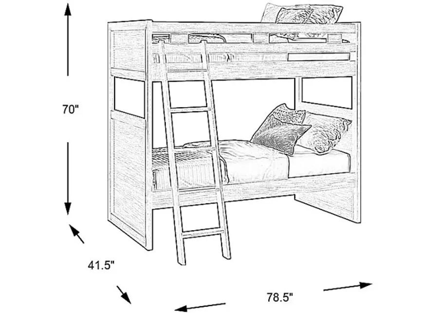 Ivy League 2.0 Walnut Twin/Twin Bunk Bed