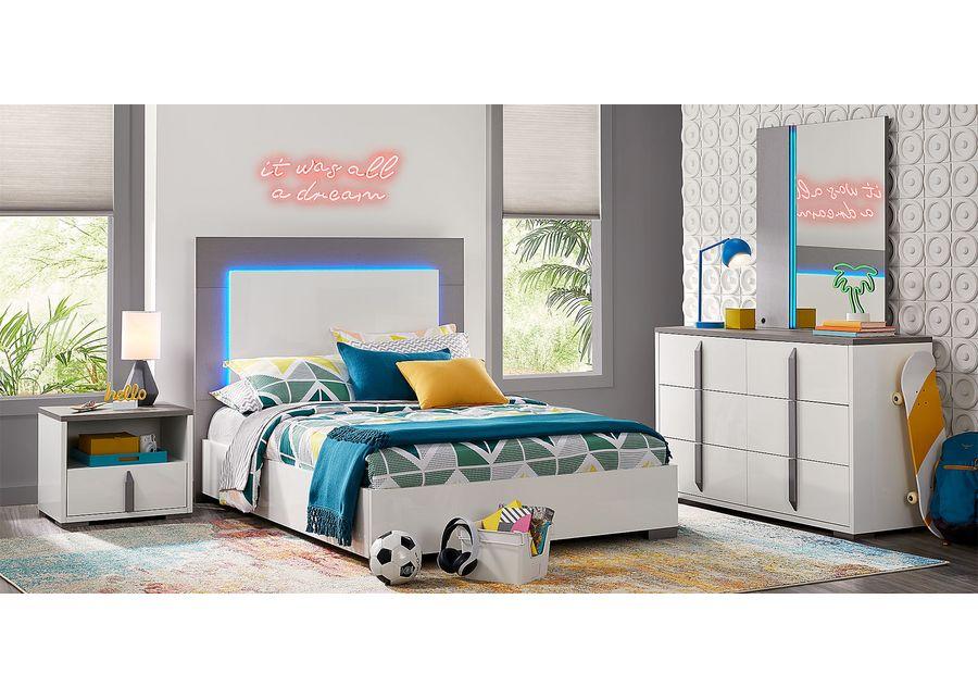 Kids Park Peak White 5 Pc Full Panel Bedroom