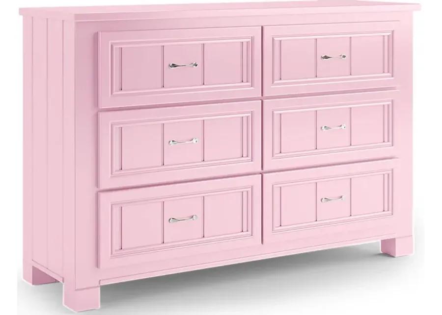 Kids Cottage Colors Pink 5 Pc Full Panel Bedroom