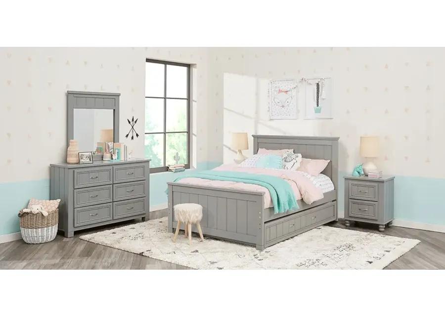 Kids Cottage Colors Gray 5 Pc Full Panel Bedroom