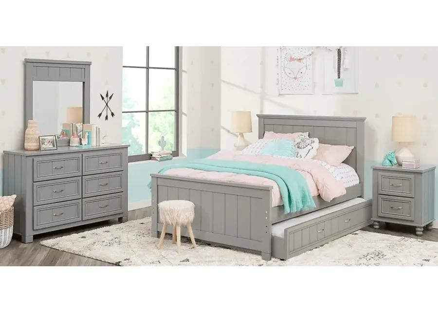 Kids Cottage Colors Gray 5 Pc Full Panel Bedroom
