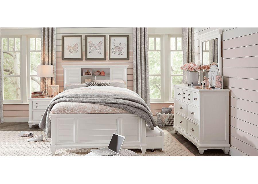 Kids Hilton Head White 3 Pc Full Bookcase Bed