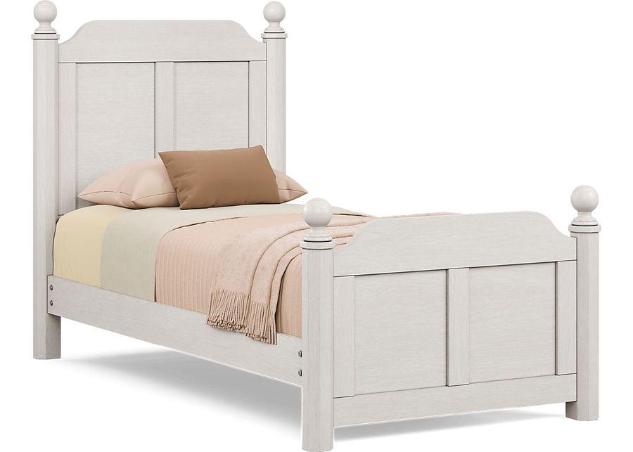 Kids South Bend Washed White 5 Pc Twin Poster Bedroom