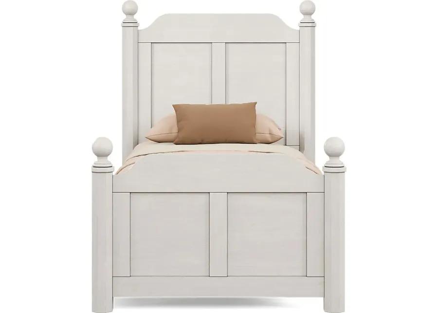 Kids South Bend Washed White 5 Pc Twin Poster Bedroom