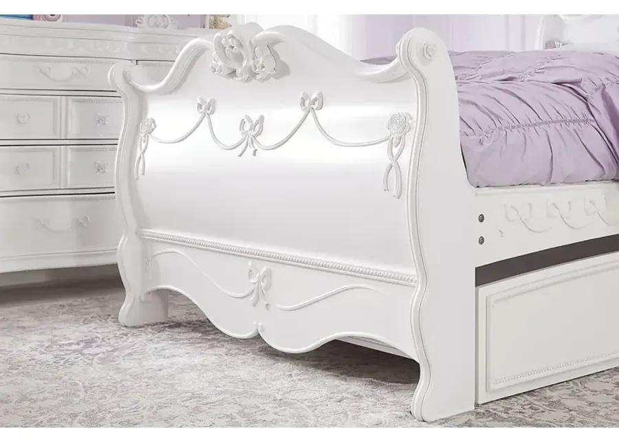 Disney Princess Fairytale White 3 Pc Twin Sleigh Bed