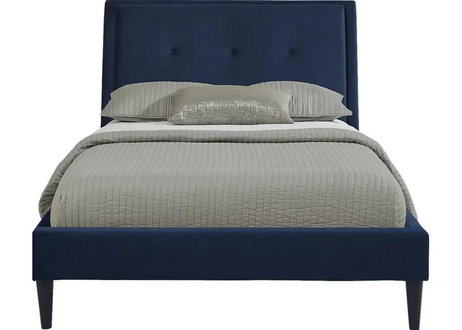 Kids Jaidyn Blue 3 Pc Full Upholstered Bed