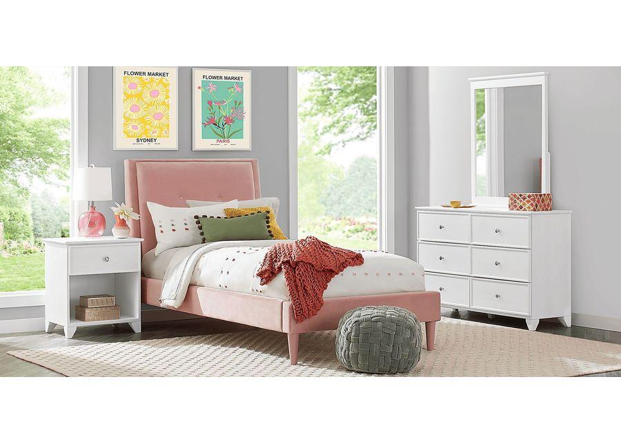 Kids Jaidyn Pink 3 Pc Twin Upholstered Bed