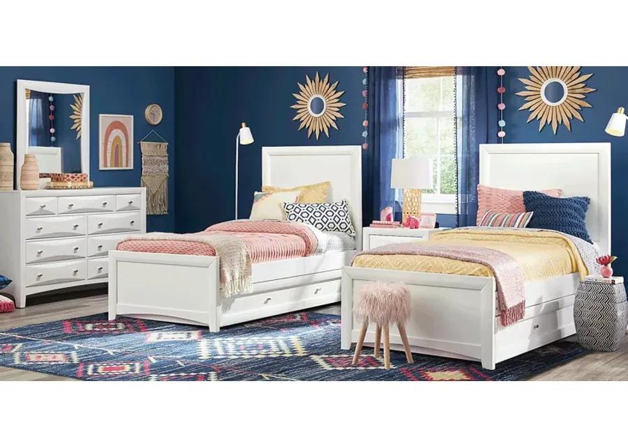 Kids Ivy League 2.0 White 8 Pc Twin Panel Bedroom