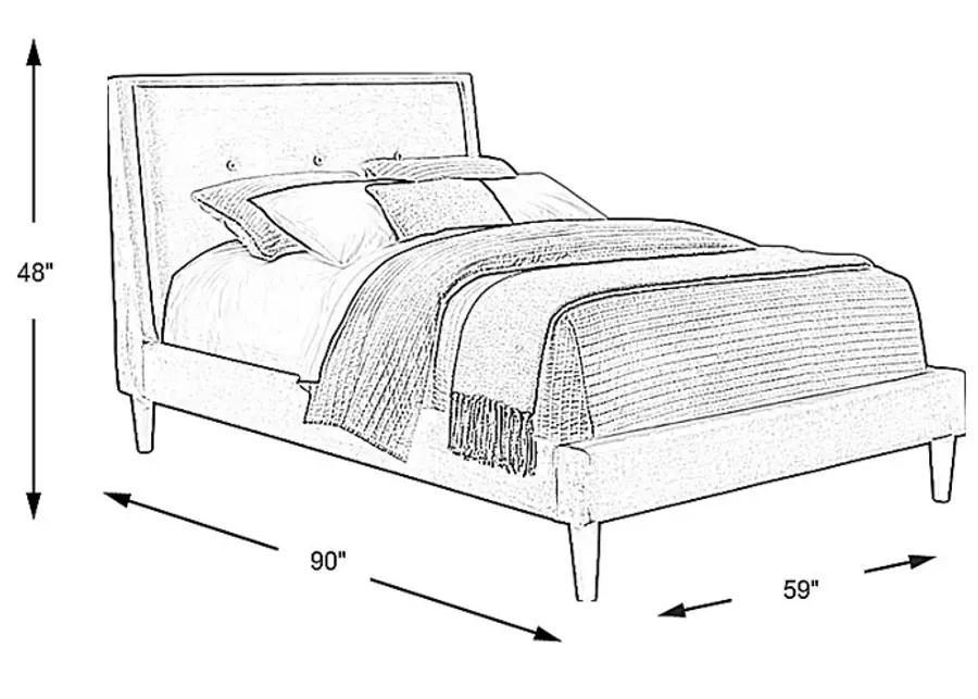 Kids Jaidyn Gray 3 Pc Full Upholstered Bed